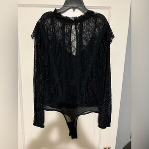 Intimately by free people black lace leotard bodysuit